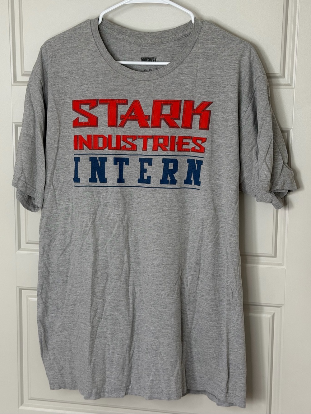 Marvel Stark Industries Intern Spider-Man Graphic T-Shirt Heather Gray Men's XL